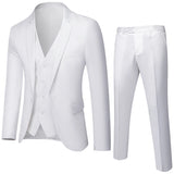 Men's Suits Two Buttons Slim Fit 2-Piece Suit Business Formal Jacket Pants Set