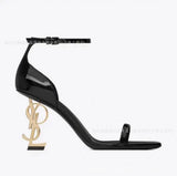 2025 selling European and American high heels with buckle and letter design