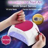 UV Nail Lamp SUN2C 48W Professional UV Light for Gel Nails with Timer and Sensor