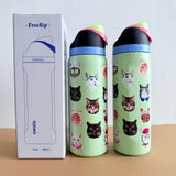 Owala Freesip Water Bottle Stainless Steel 24oz 32oz Multicolor Blue Bow Bottle