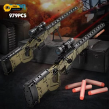 Cada 979pcs City Technical Police Military Weapon Sniper Rifle Building Blocks