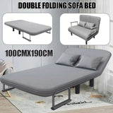 190CM Double Fabric Sofa Bed Sleeper Couch Sofabed Settee Recliner Beds Folding