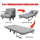 190CM Double Fabric Sofa Bed Sleeper Couch Sofabed Settee Recliner Beds Folding